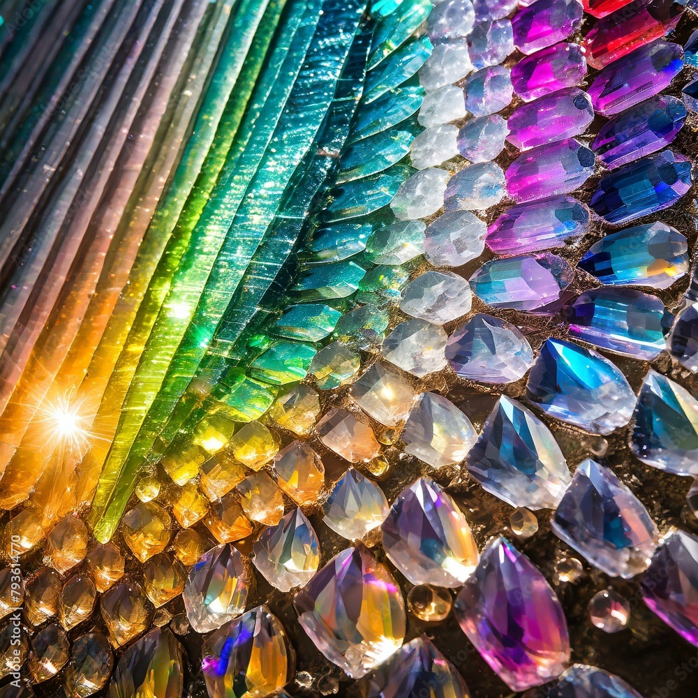 Obraz premium 무지개 수정