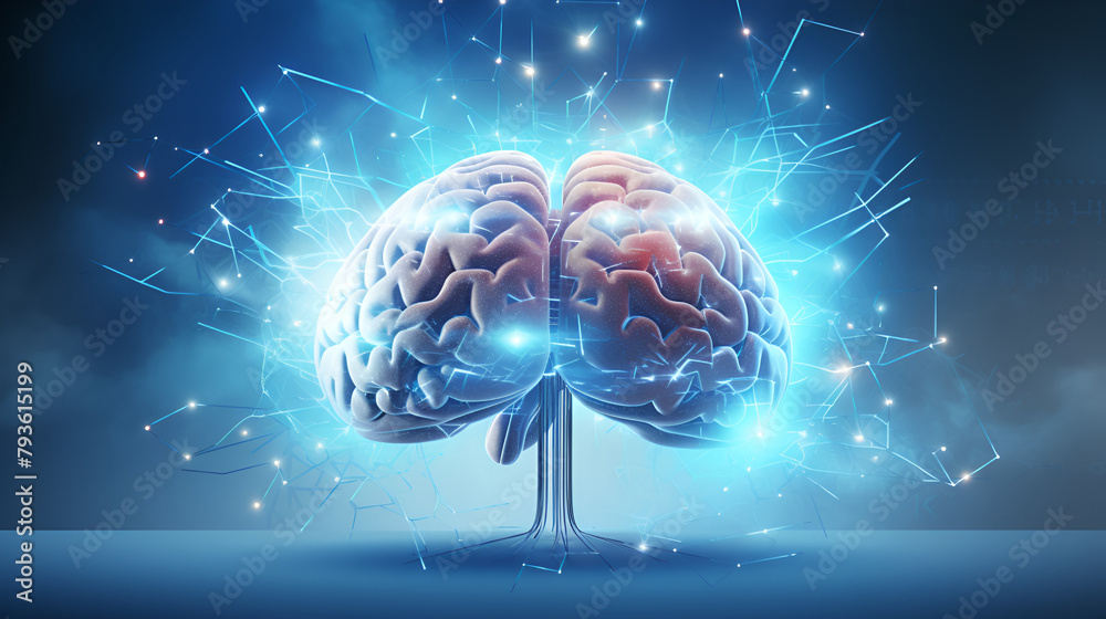 Multiple Rays Human brain with multiple rays for medical mental health care ...