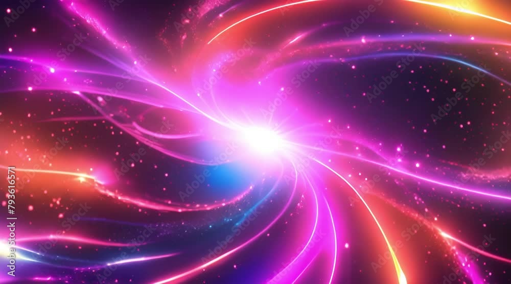Abstract creative cosmic background. Hyper jump into another galaxy. Speed of light, neon glowing rays in motion. Beautiful fireworks, colorful explosion, big bang. Moving through stars Abstract creative cosmic background. Hyper jump into another galaxy. Speed of light, neon glowing rays in motion. Beautiful fireworks, colorful explosion, big bang. Moving through stars