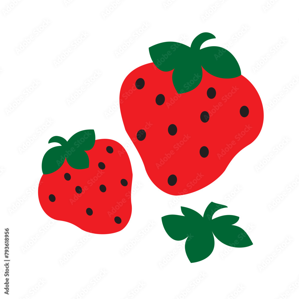 Strawberry Flat Design Strawberry Flat Design