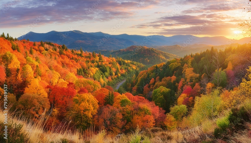 autumn in the mountains,