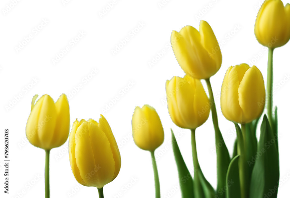 Fototapeta premium Yellow tulips design. 