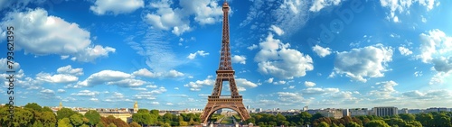 Parisian Icon: Eiffel Tower in the City of Paris, France © Nuntapuk