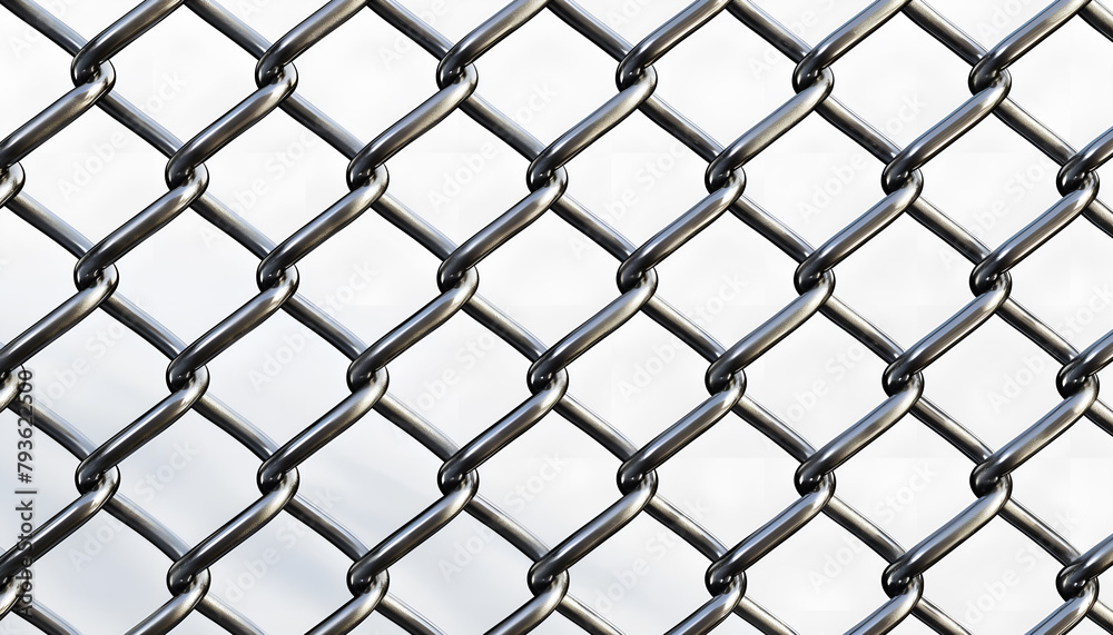 Fototapeta premium wire mesh on white background