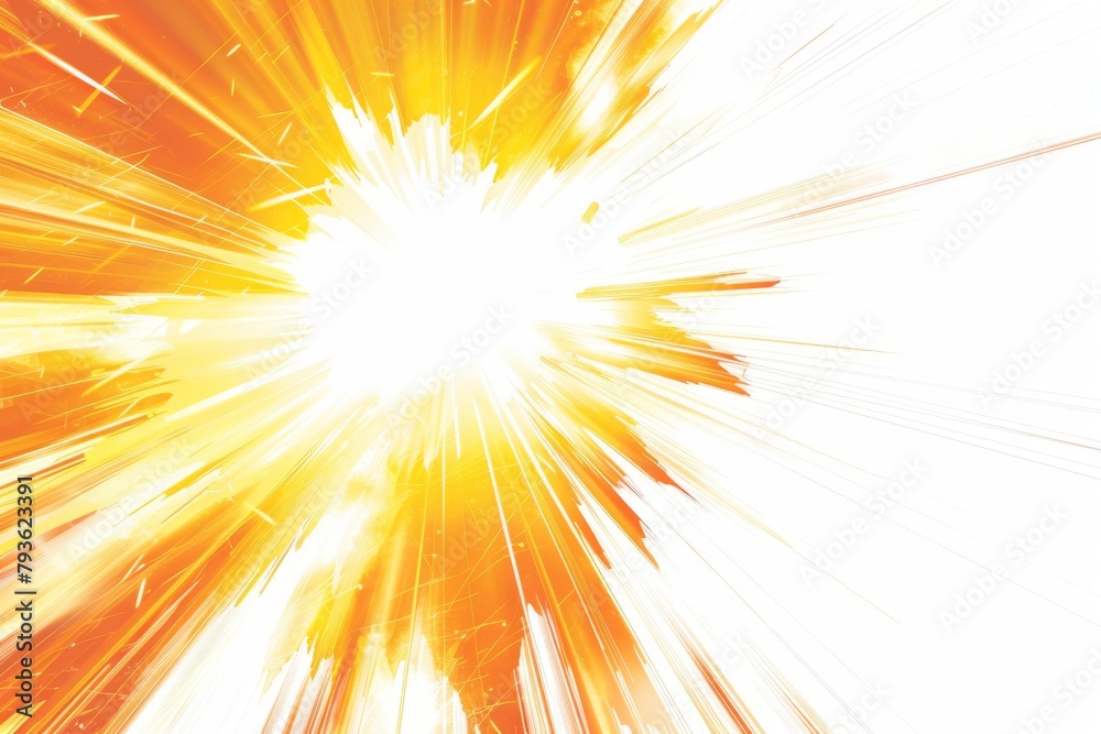 Bright energy bursts on a transparent white backdrop, ideal for dynamic illustrations Bright energy bursts on a transparent white backdrop, ideal for dynamic illustrations