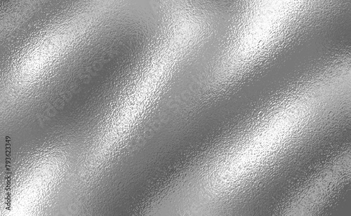 Vector grey foil texture background. Abstract gradient bright and shiny light reflection rough texture surface. Vector illustration for background, backdrop, web, wallpaper, print and design artwork.
