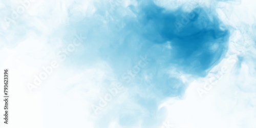Light blur background with cyan  blue fog floating in the air.
