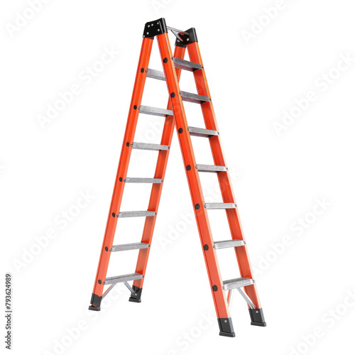 Extension ladder isolated on transparent background