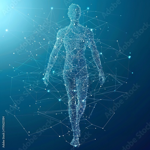 Abstract digital human body - Polygonal wireframe

 #793625184