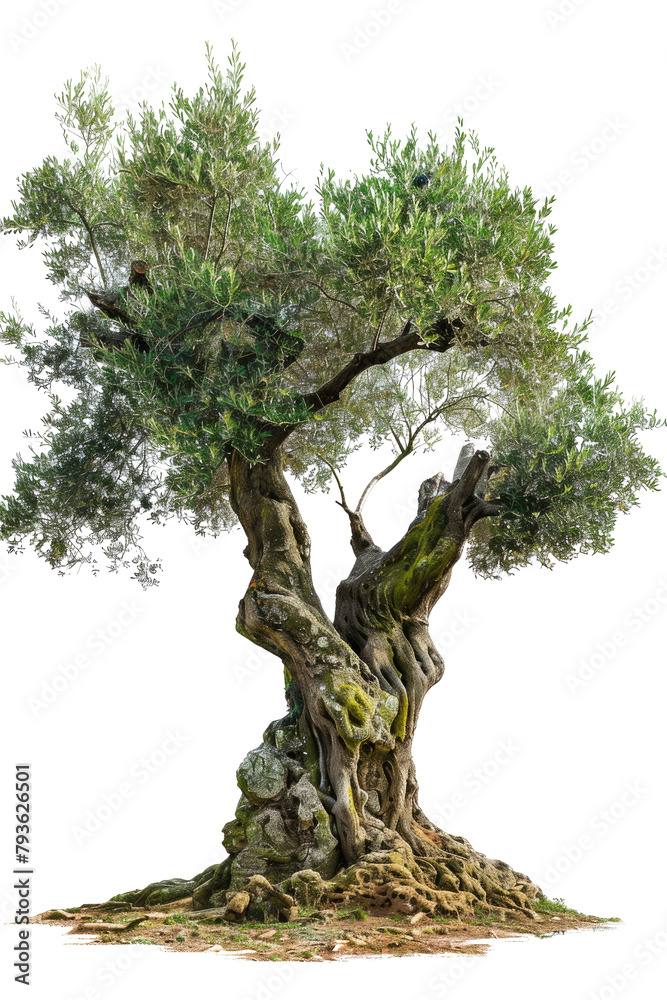 Fototapeta premium Old tree isolated on white or transparent background