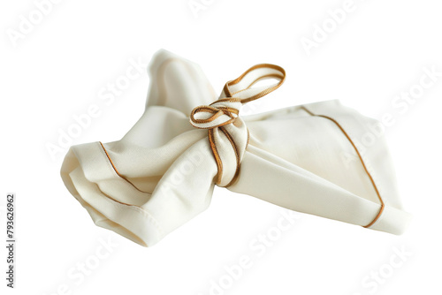 White Napkin With a Knot