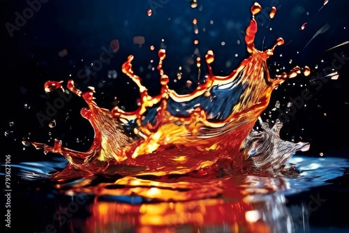 a liquid water splash background.