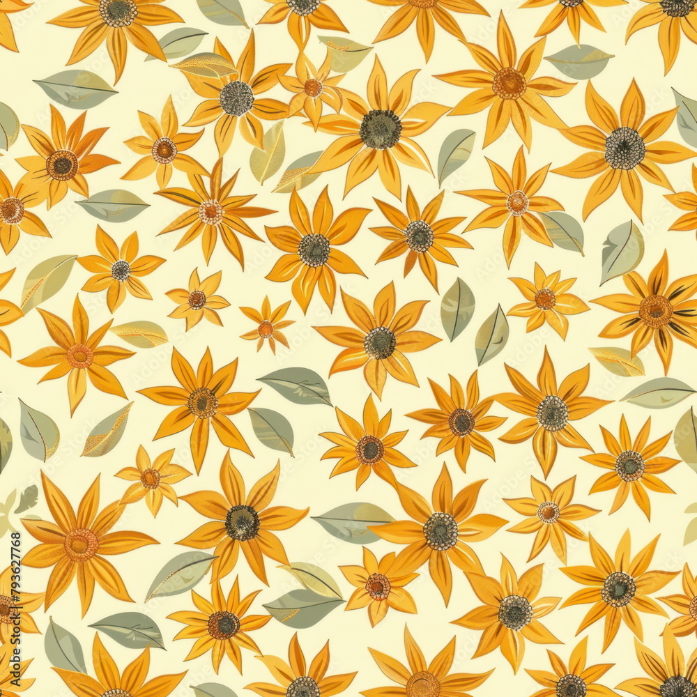 Obraz premium flower background, seamless pattern, wallpaper