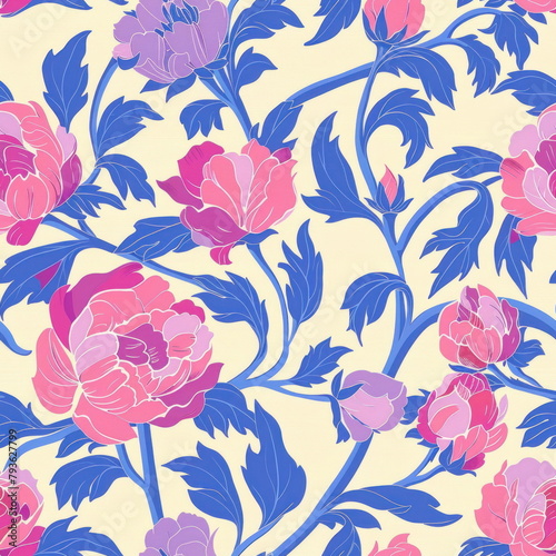 flower background  seamless pattern  wallpaper