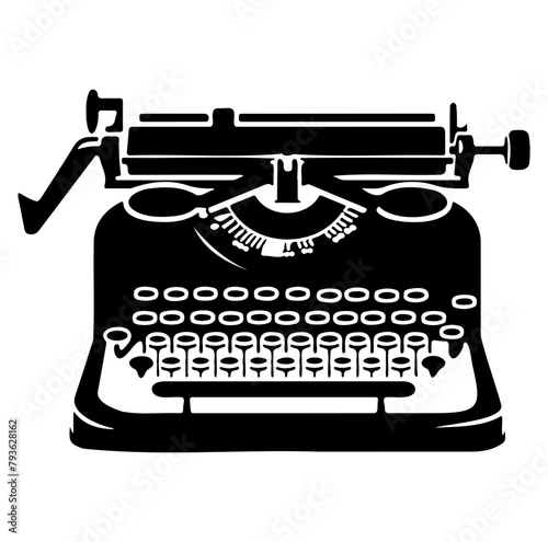 Simple illustration of vintage typewriter vector 