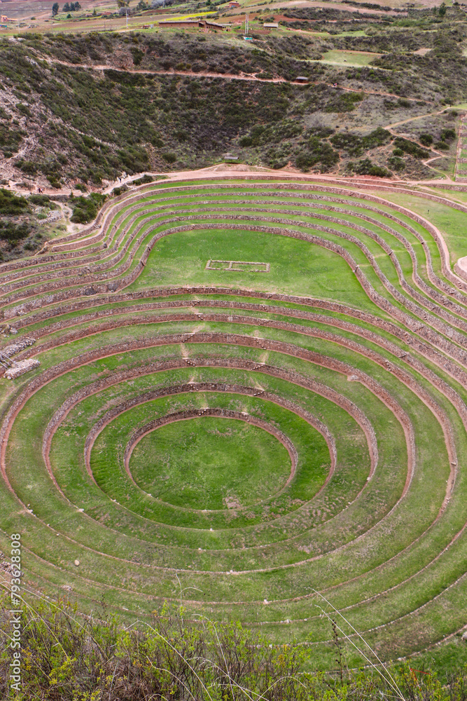 The ruins of Moray, an old Inca agricultural site in Sacred Valle, Peru The ruins of Moray, an old Inca agricultural site in Sacred Valle, Peru