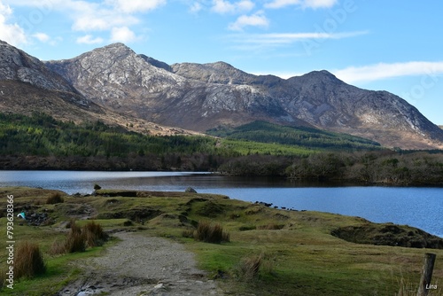 lake and mountains