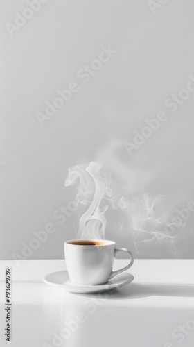 coffee cup smoke table white