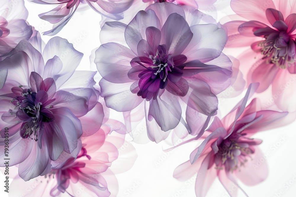 Elegant flower patterns providing a delicate touch against a clean white background