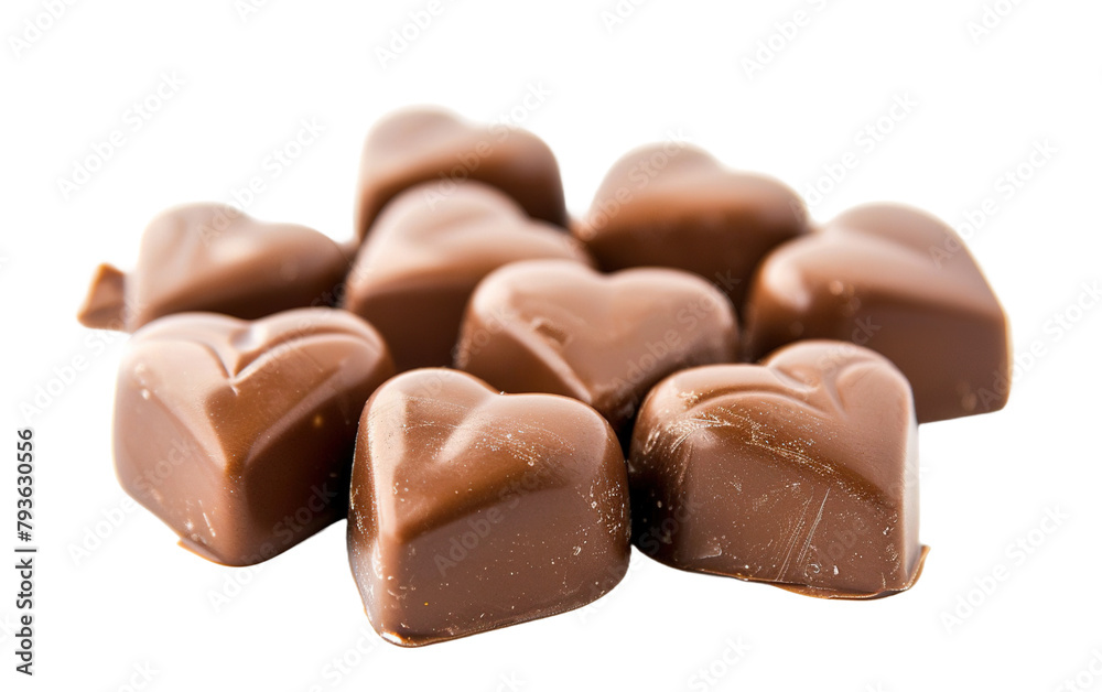 Heart shaped chocolates on transparent background, png Heart shaped chocolates on transparent background, png