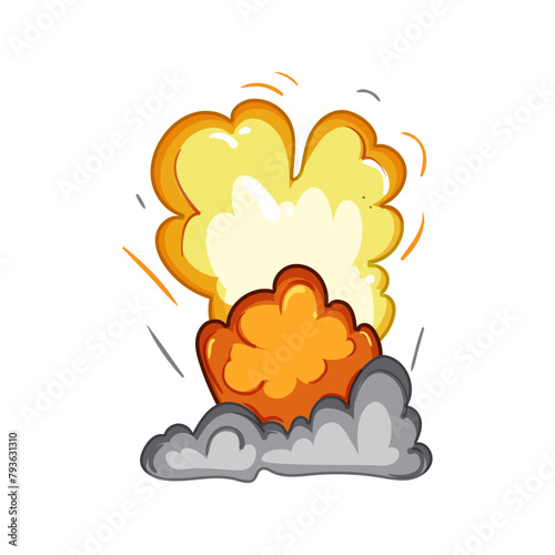 chaos explosion effect cartoon. power force, energy eruption, boom inferno chaos explosion effect sign. isolated symbol vector illustration