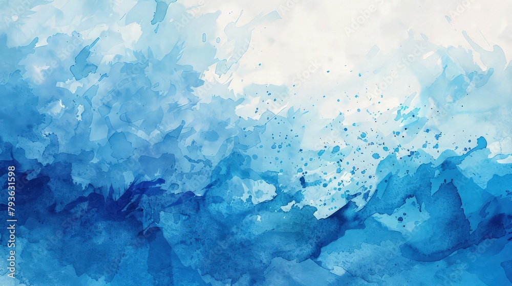 abstract blue water color background on white background beautiful designed background 