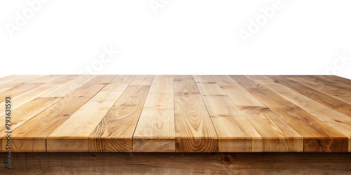 Wooden tabel top with isolated background photo