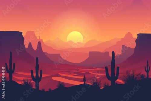 Gradient desert landscape for a rugged and adventurous theme © Cloudyew