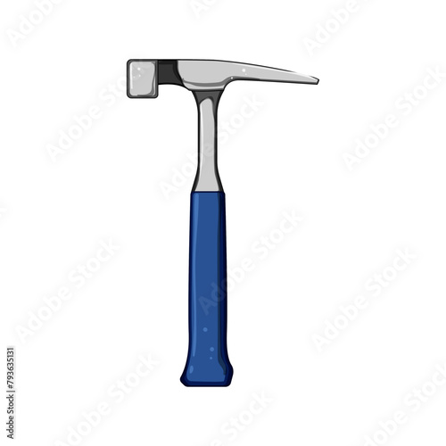 tools masons hammer cartoon. building masonry, carpentry craftsmanship, trade site tools masons hammer sign. isolated symbol vector illustration