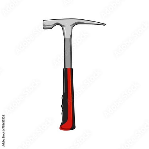 building masons hammer cartoon. masonry carpentry, craftsmanship trade, site worker building masons hammer sign. isolated symbol vector illustration