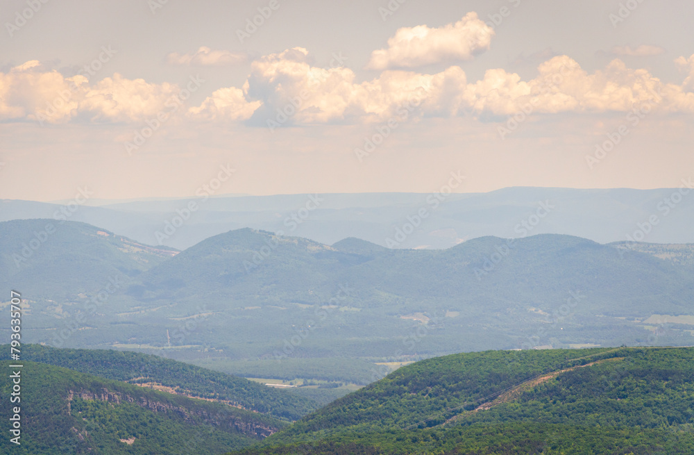 Hazy Overlook of the Mountains at Bear Rocks Preserve, Nature preserve in West Virginia