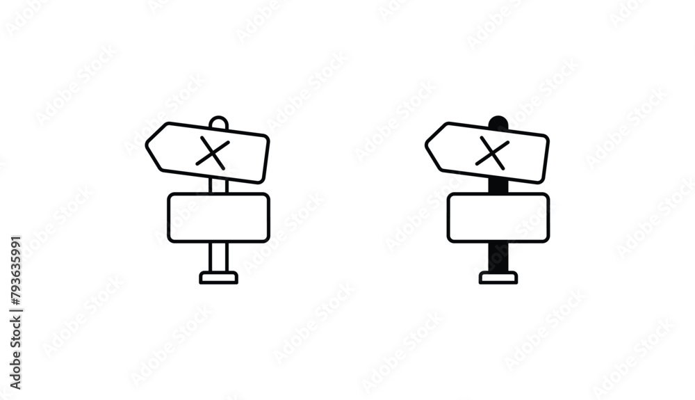 Road Sign icon design with white background stock illustration Road Sign icon design with white background stock illustration