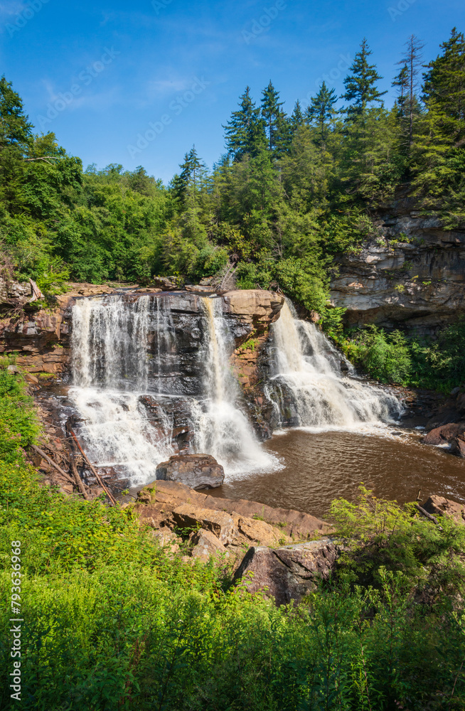 Fototapeta premium Great Falls at Blackwater Falls State Park in West Virginia