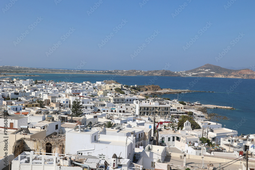View over the Cyclades island of Naxos Greece   