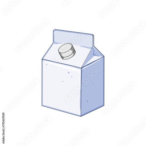 dairy milk box cartoon. carton container, drink cow, nutrition healthy dairy milk box sign. isolated symbol vector illustration