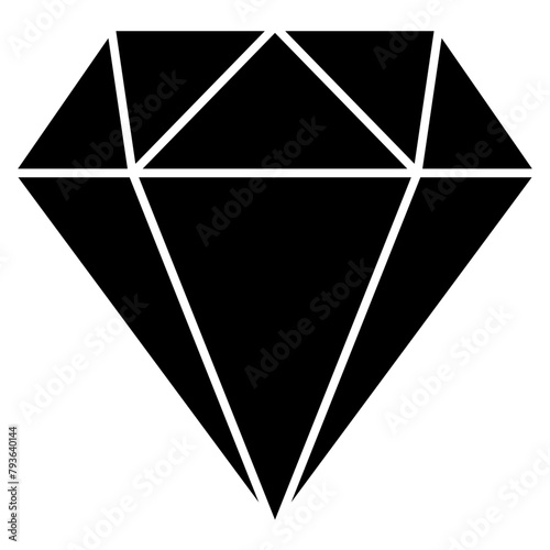 Gemstone Glyph Icon 
