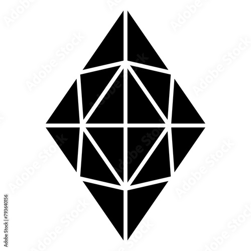 Gemstone Glyph Icon 