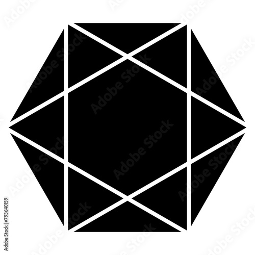 Gemstone Glyph Icon 