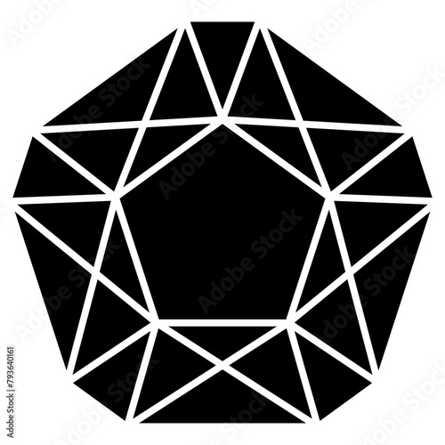 Gemstone Glyph Icon 