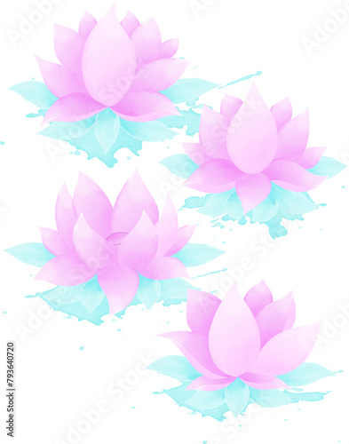 Watercolor illustration of flowers
