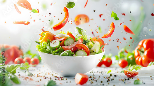 Vegetable salad in a bowl © seralex