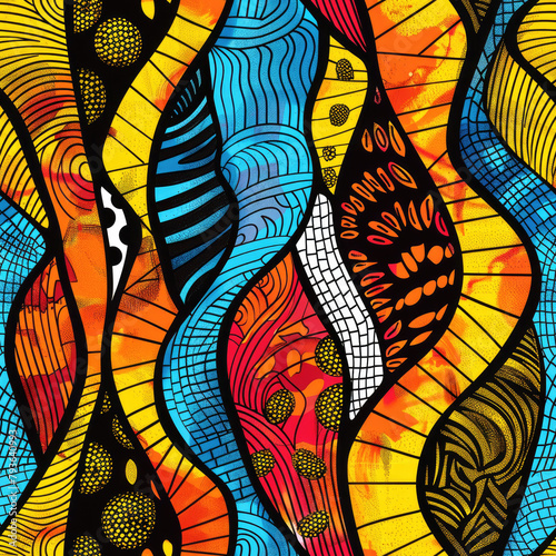 african ankara seamless pattern tile