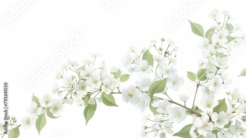 白い花のイラスト photo