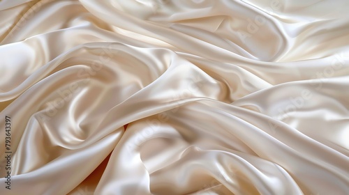 Rippling silk fabric in a breeze, graceful and elegant photo