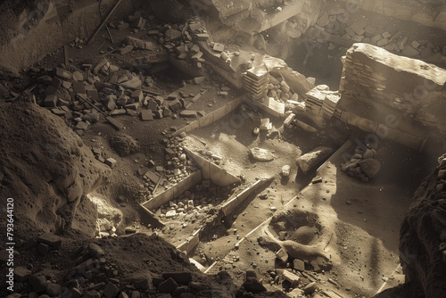 Archeologist Unearthing Ancient Secrets in a Forgotten Historical Site