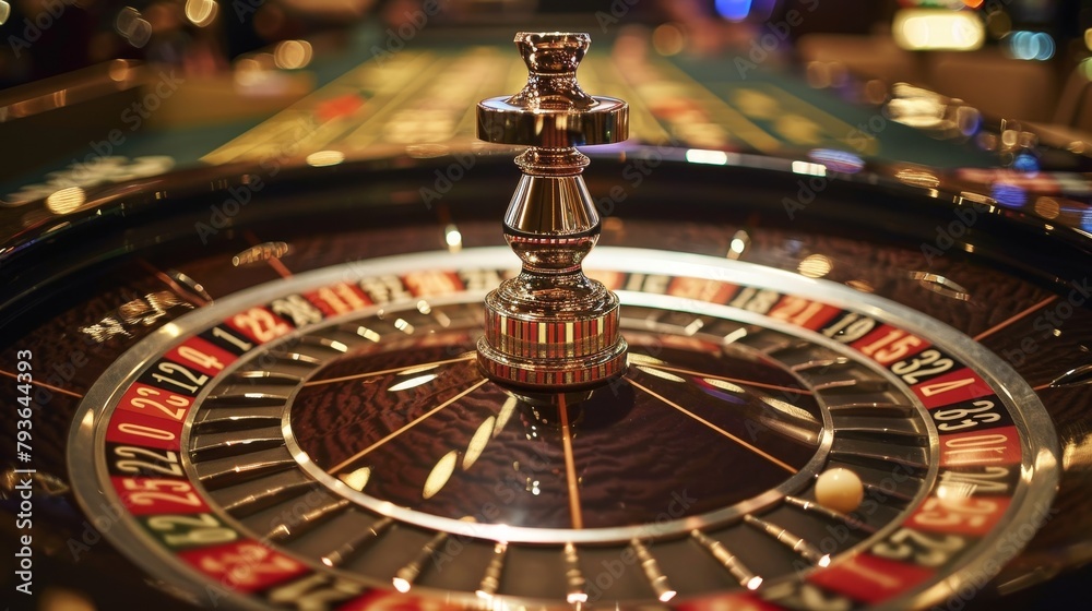 Roulette Betting: A close-up photo of a roulette wheel with the ball settling into a pocket Roulette Betting: A close-up photo of a roulette wheel with the ball settling into a pocket