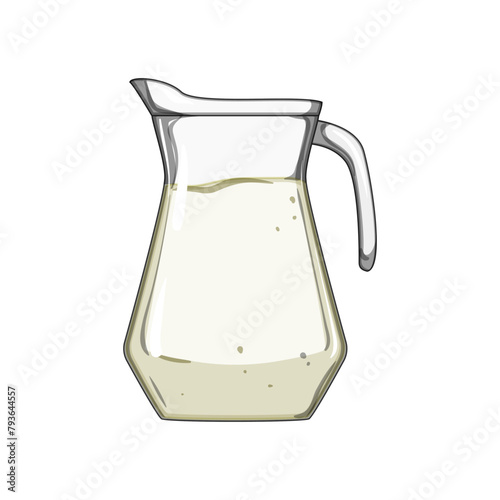 lid milk jug cartoon. carton pitcher, cow liquid, breakfast fridge lid milk jug sign. isolated symbol vector illustration