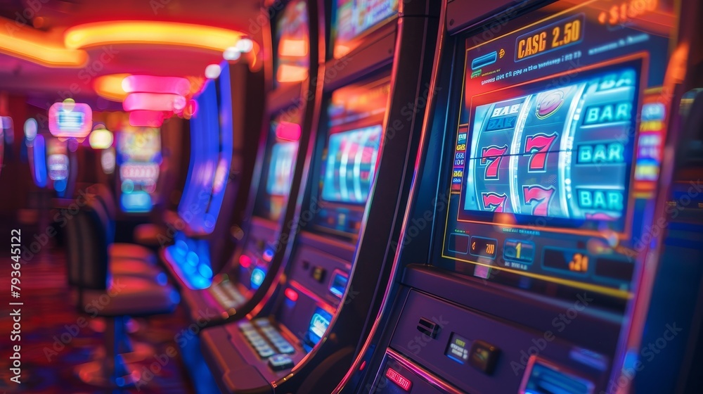 Slot Machine Backgrounds: A photo of a modern video slot machine with a digital display and interactive buttons Slot Machine Backgrounds: A photo of a modern video slot machine with a digital display and interactive buttons