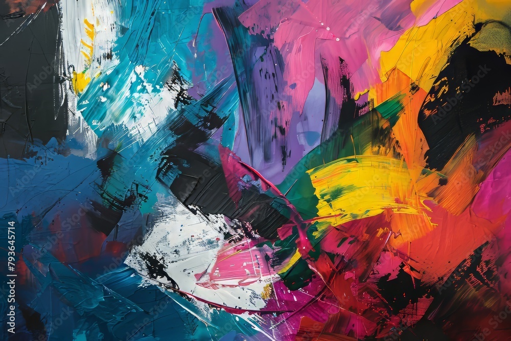 An abstract expressionist painting, with energetic brushwork and vibrant colors An abstract expressionist painting, with energetic brushwork and vibrant colors
