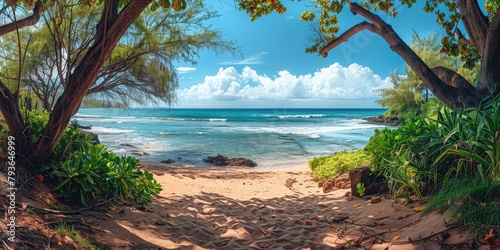 tropical beach in summer  island paradise